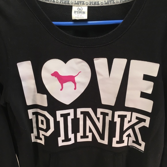 Pink long sleeve pullover sweatshirt - Picture 2 of 3